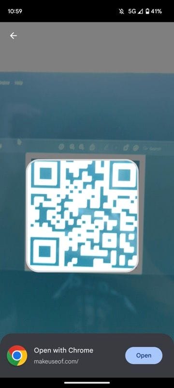 Resultado del escaneo de código QR de la miniatura del escáner de código QR