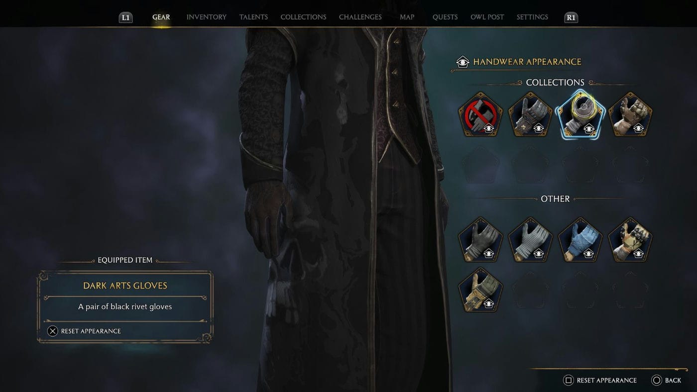 Paquete cosmético DLC de Hogwarts Legacy Dark Arts