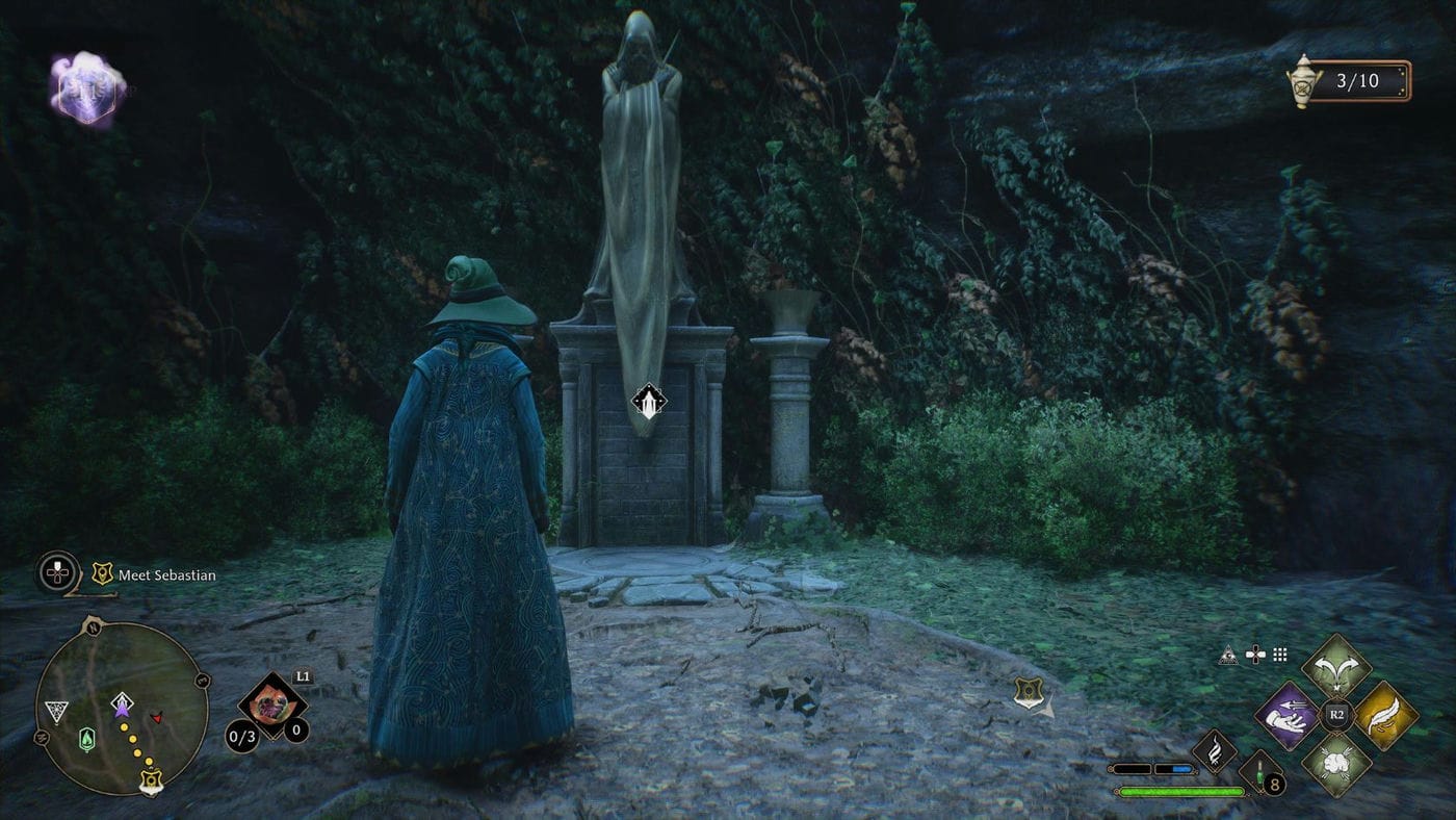 Entrada a Hogwarts Legacy en Dark Arts Arena DLC