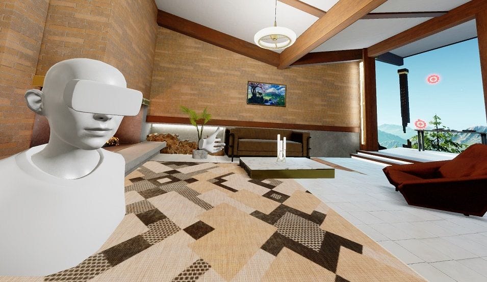 Una captura de pantalla de Oculus Home capturada con la herramienta Cámara