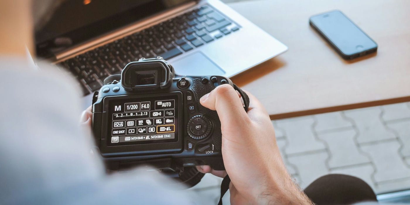 Photographer with camera